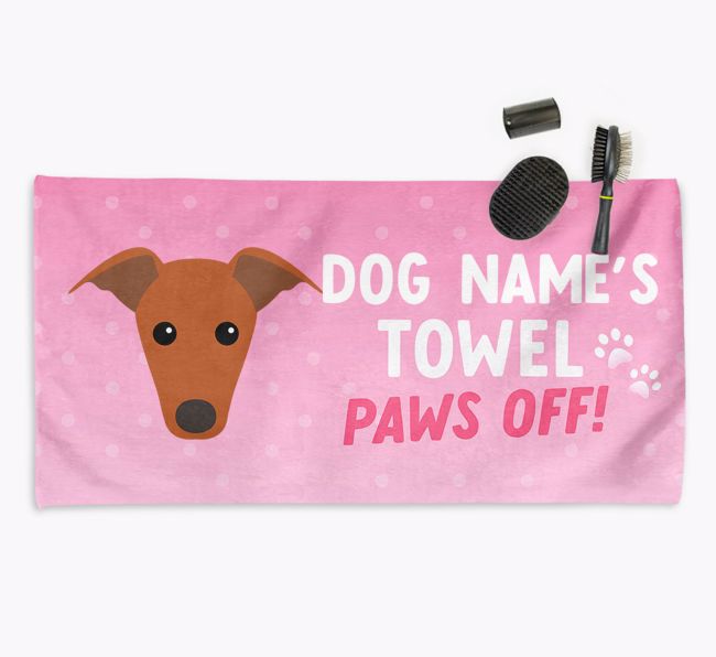 Paws Off Personalized Towel for your {breedFullName}